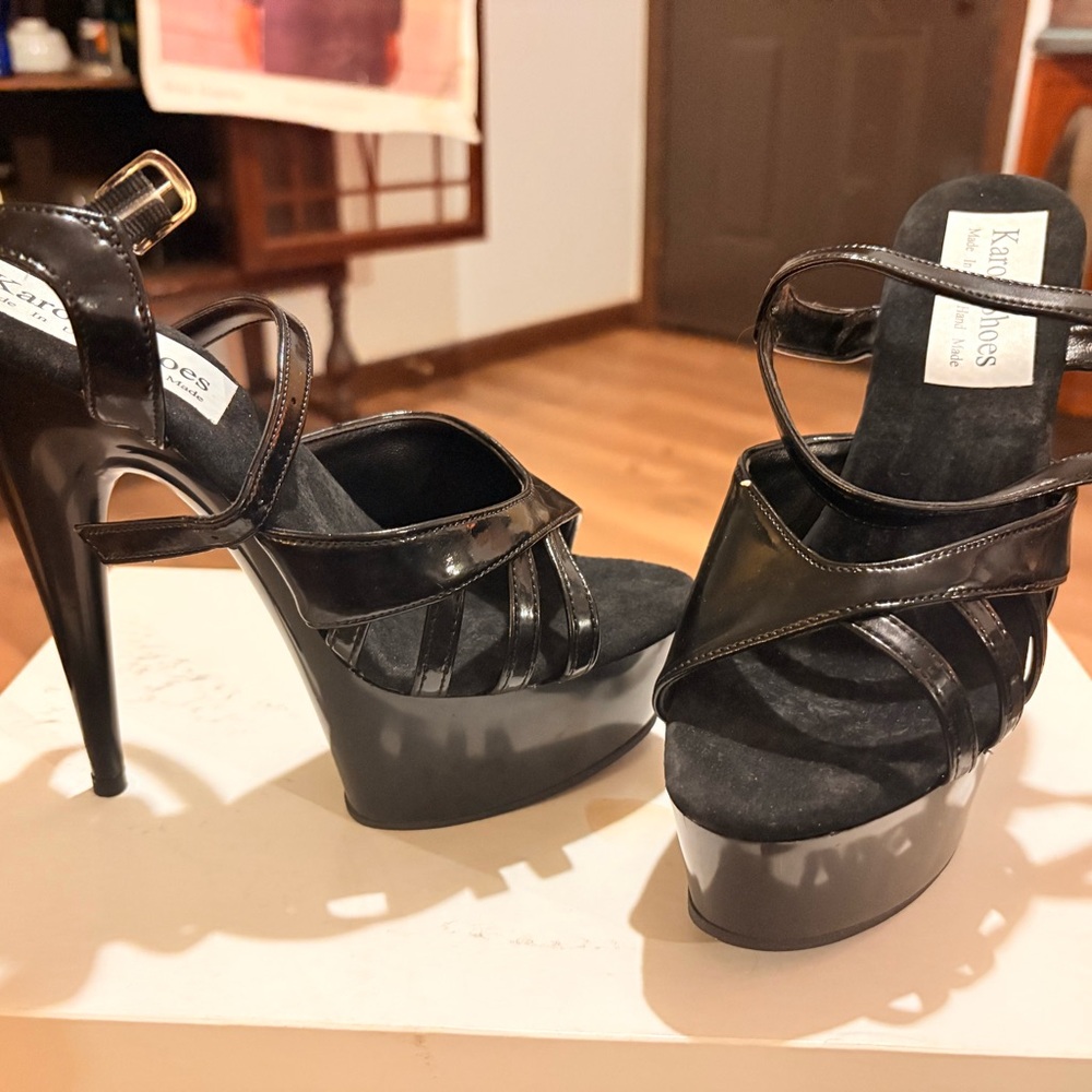 Black Strappy Heels